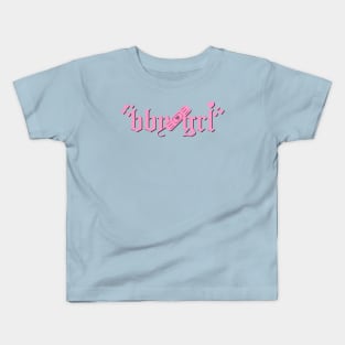 bby grl (pink & black) Kids T-Shirt